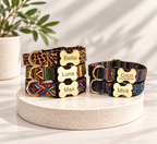 Collier et laisse assortis personnalisés – motif ethnique