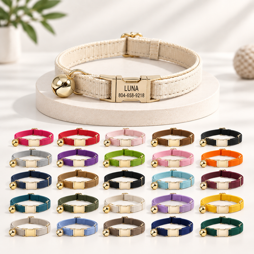 Collier personnalisé pour chat avec clochette