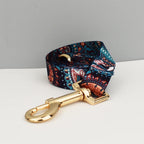 Collier et laisse assortis personnalisés – motif ethnique