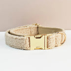 Ensemble collier et laisse en velours Teddy