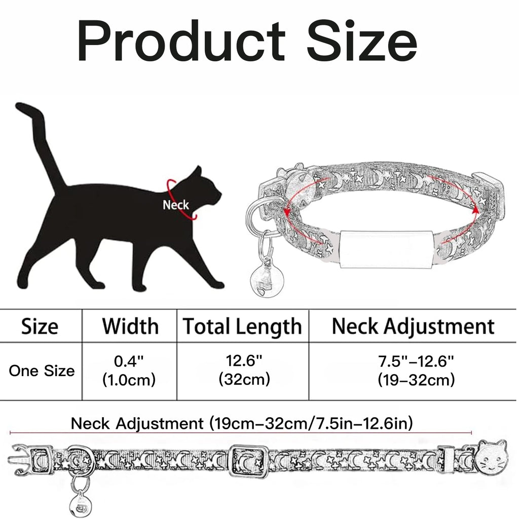 Collier lumineux personnalisé pour chat – plaque anti-fugue
