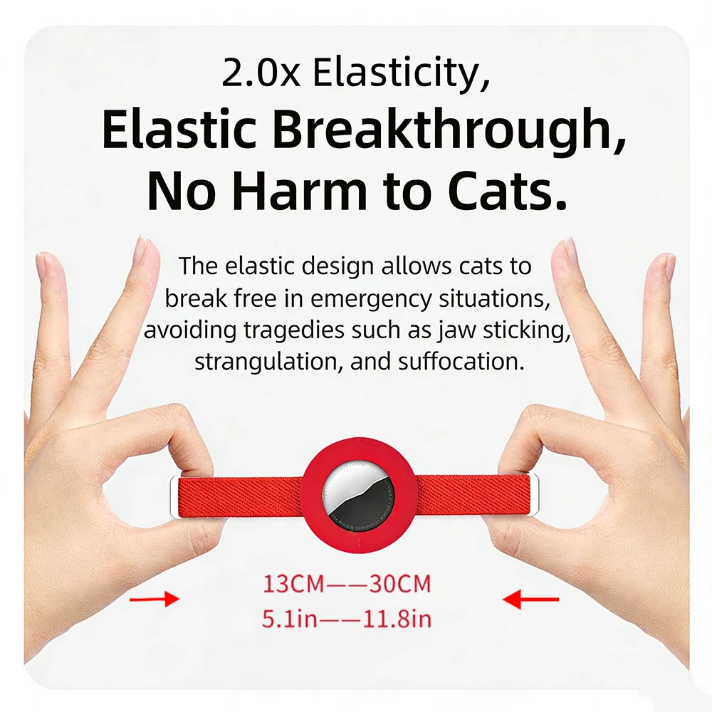 Collier personnalisé pour chat avec support AirTag