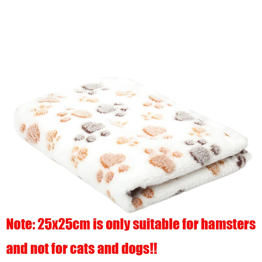 Plaid moelleux motif empreintes pour chien et chat