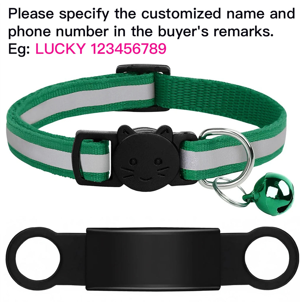 Collier réfléchissant personnalisé pour chat