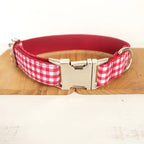 Collier et laisse personnalisés à motif écossais