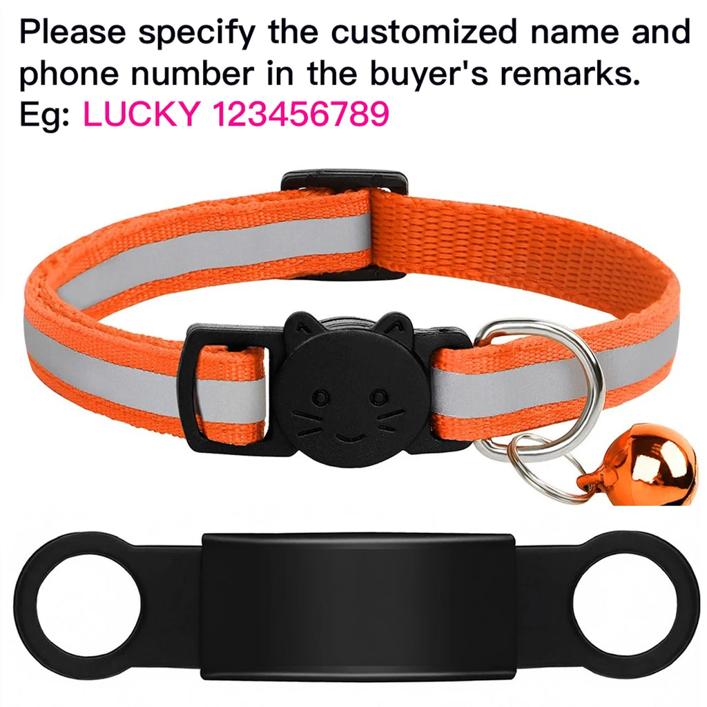 Collier réfléchissant personnalisé pour chat
