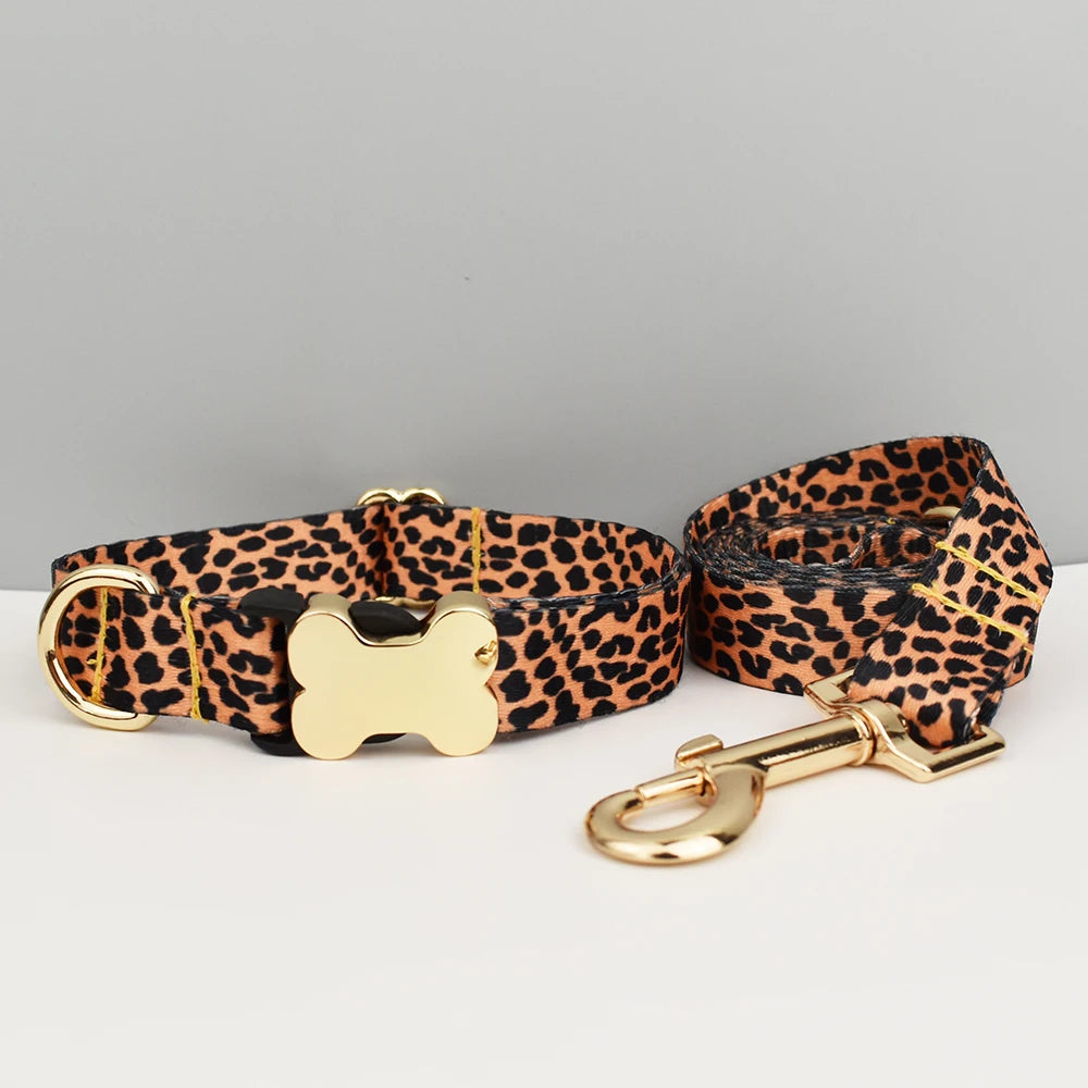 Collier et laisse assortis personnalisés – motif ethnique