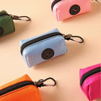Porte-sacs à déjections en toile avec mousqueton