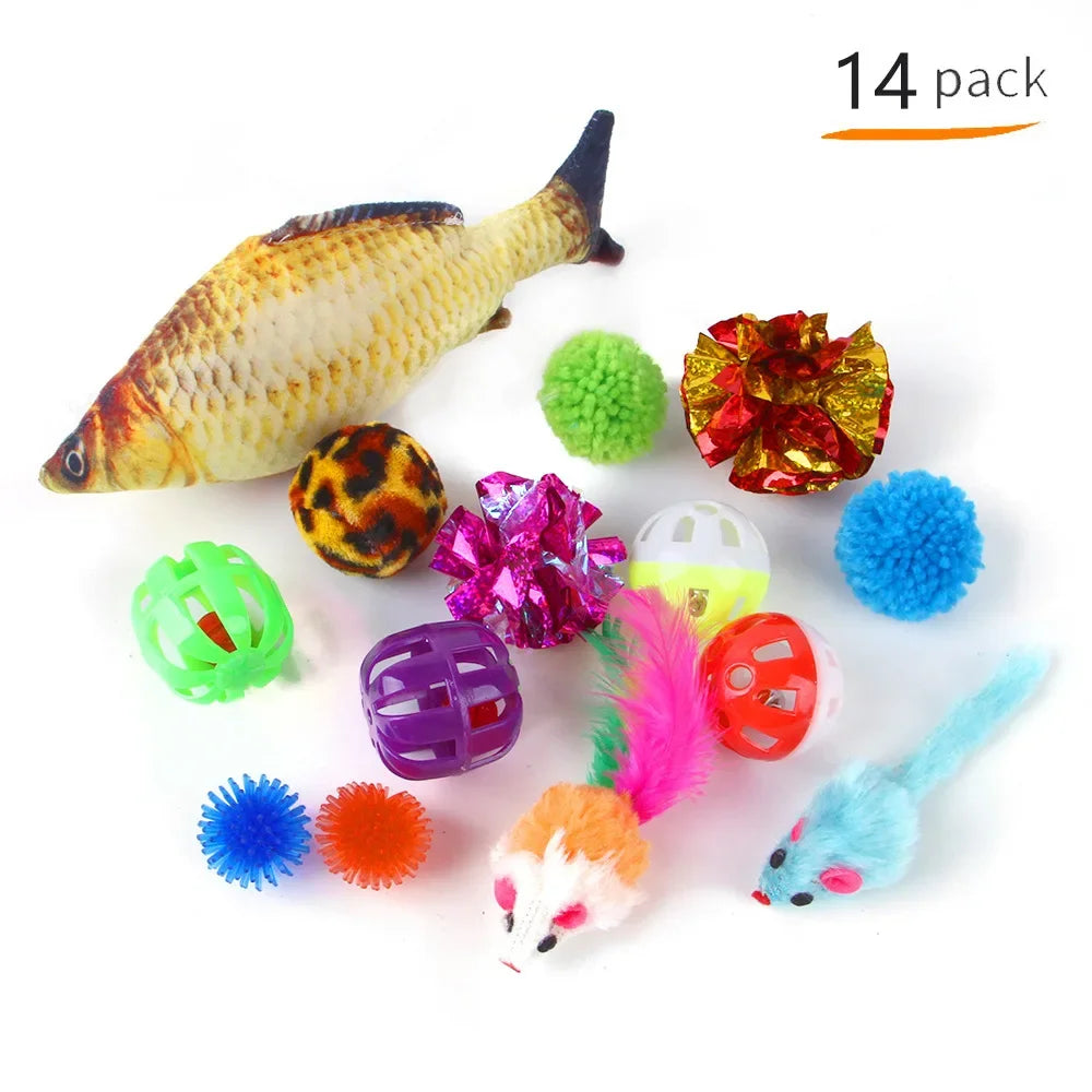 Jouets pour chat – balles, tunnel et souris