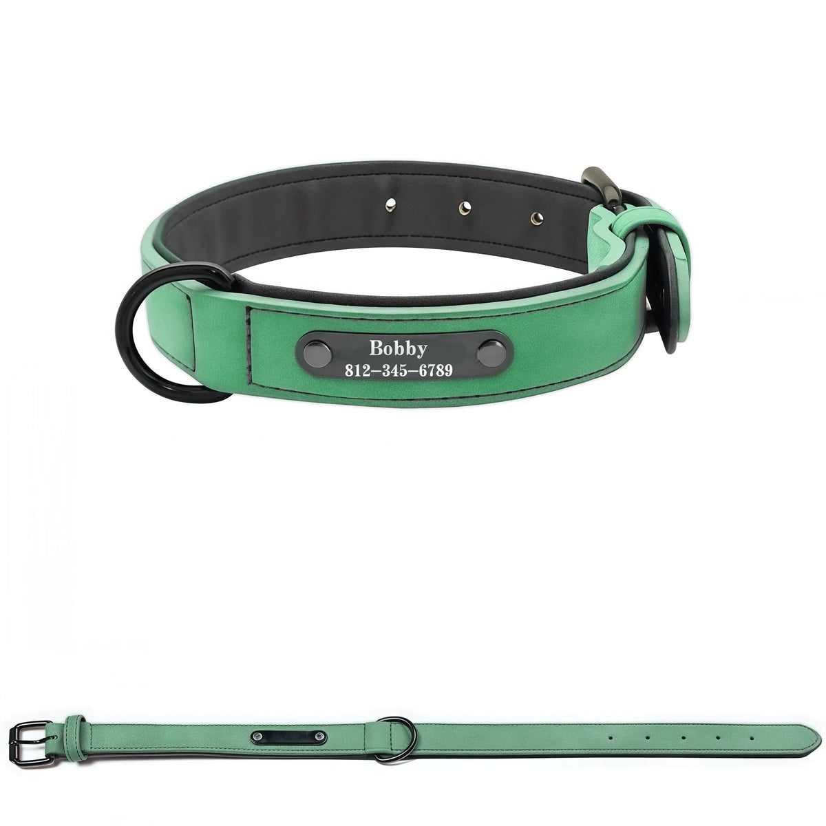 Collier pour chien avec plaque personnalisée – texte au choix