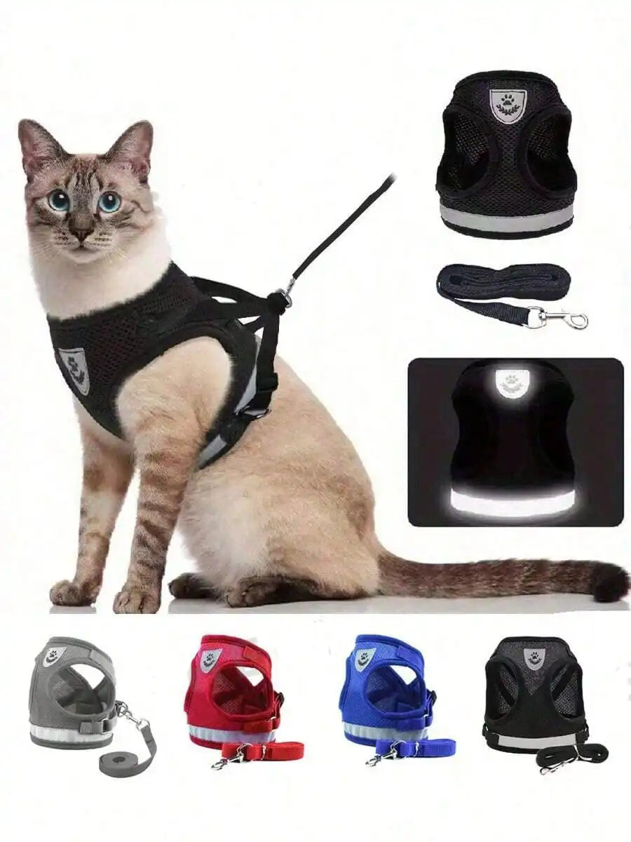 Harnais gilet respirant pour chat