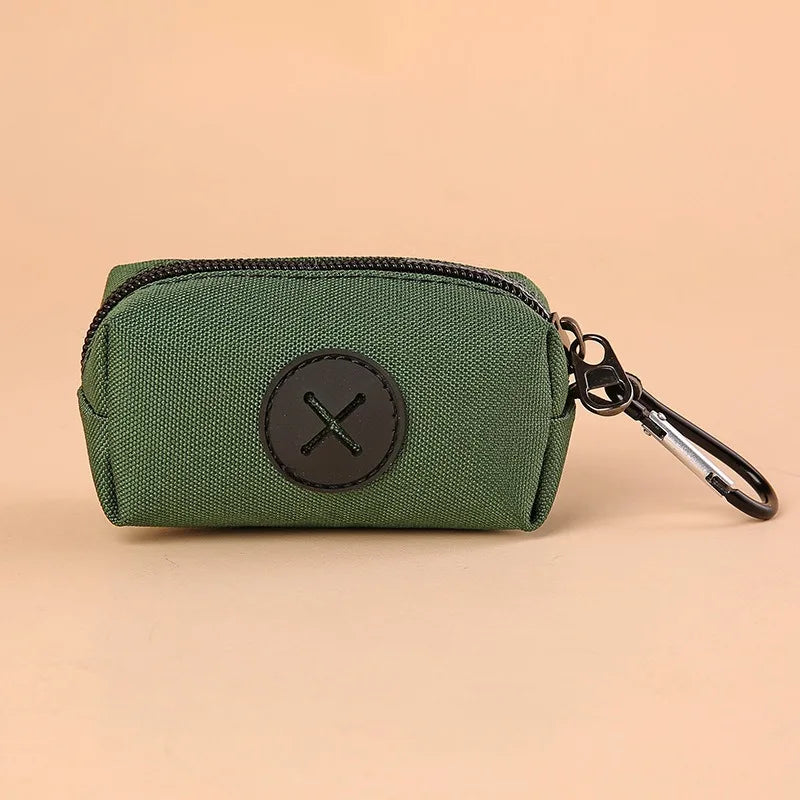 Porte-sacs à déjections en toile avec mousqueton
