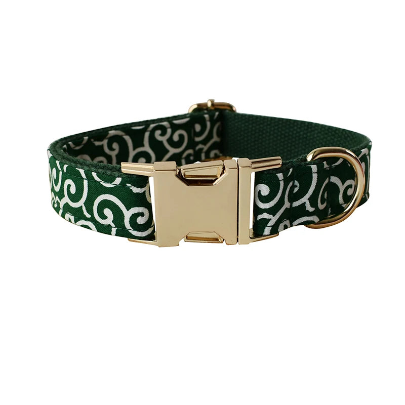 Collier et laisse personnalisés pour chien – nœud gravé