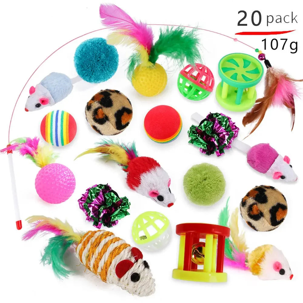 Jouets pour chat – balles, tunnel et souris