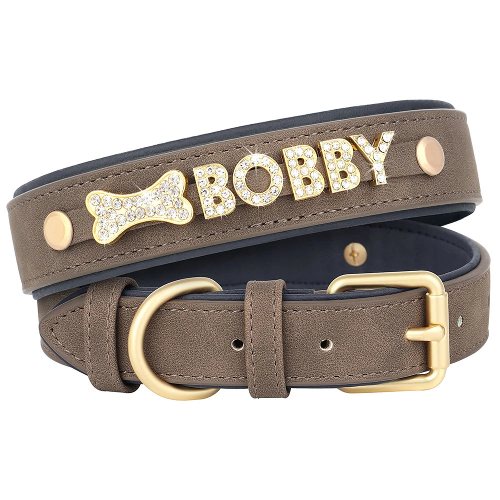 Collier en cuir personnalisé pour chien