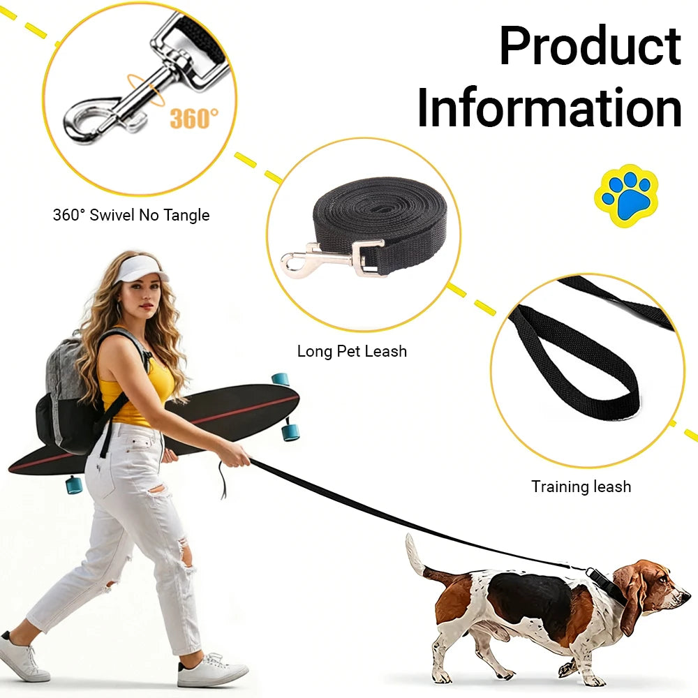 Laisse longue de dressage pour chien