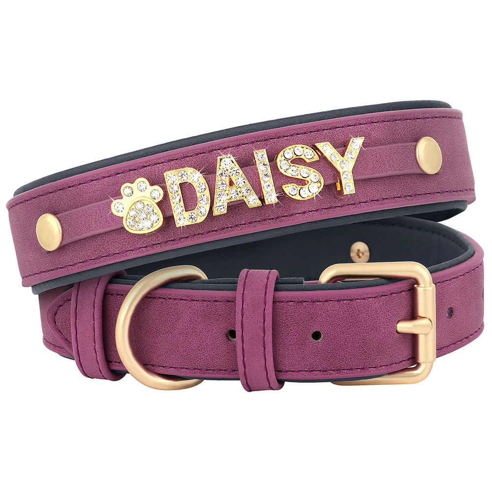 Collier en cuir personnalisé pour chien