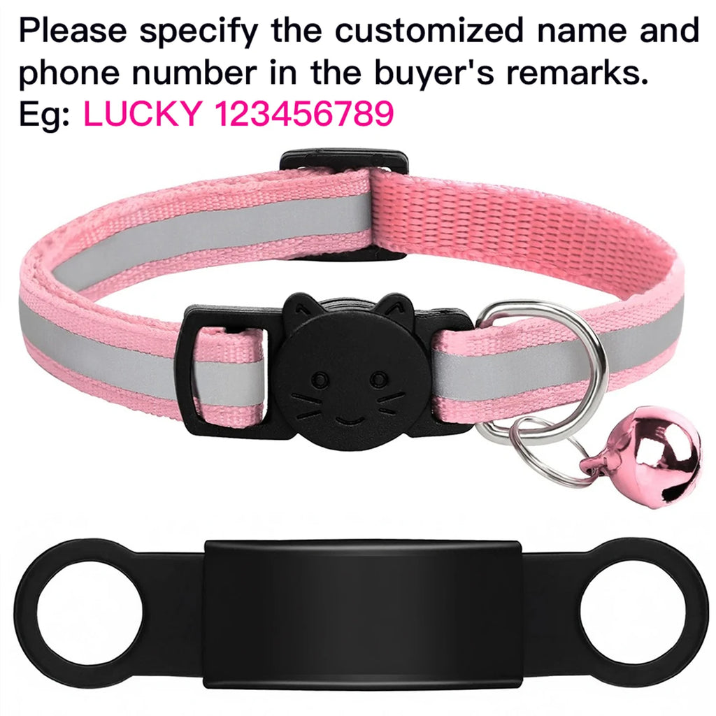 Collier réfléchissant personnalisé pour chat