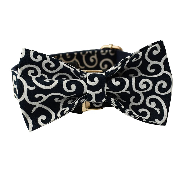 Collier et laisse personnalisés pour chien – nœud gravé