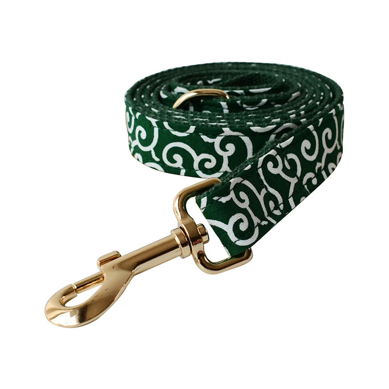 Collier et laisse personnalisés pour chien – nœud gravé
