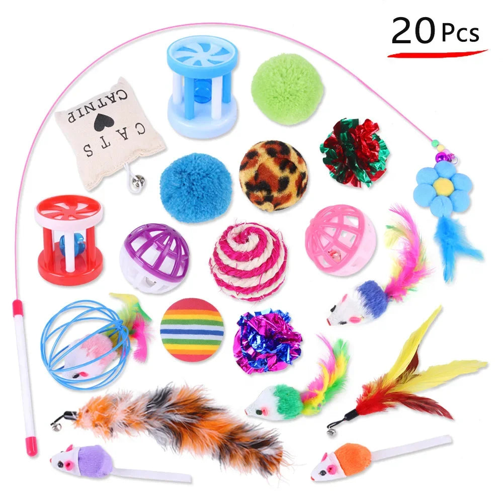 Jouets pour chat – balles, tunnel et souris