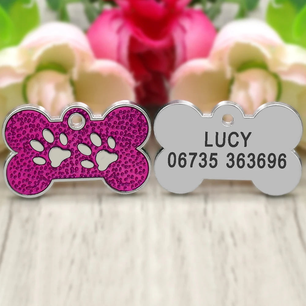 Médaille strass personnalisée pour chien et chat