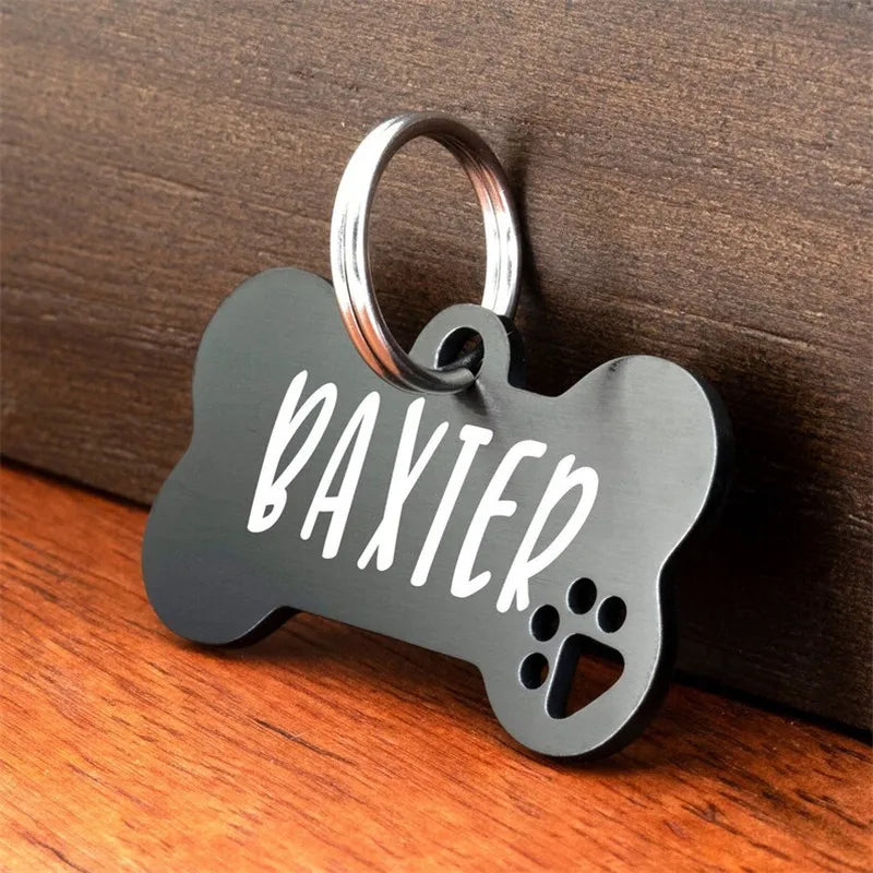 Médaille gravée en acier inoxydable pour chien