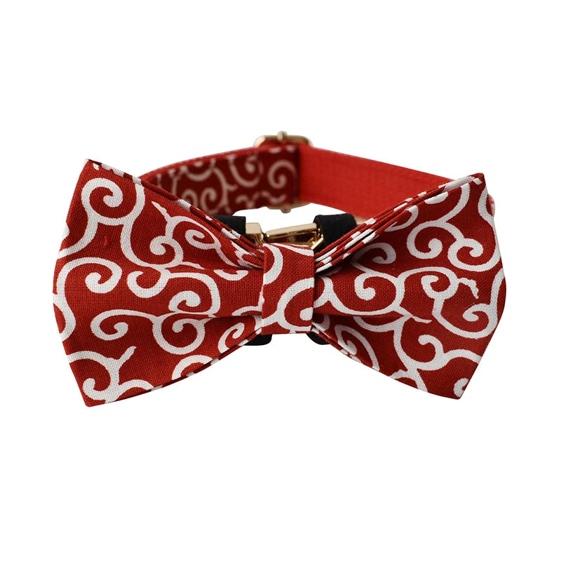 Collier et laisse personnalisés pour chien – nœud gravé