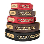 Collier en cuir personnalisé pour chien – plaque d'identification
