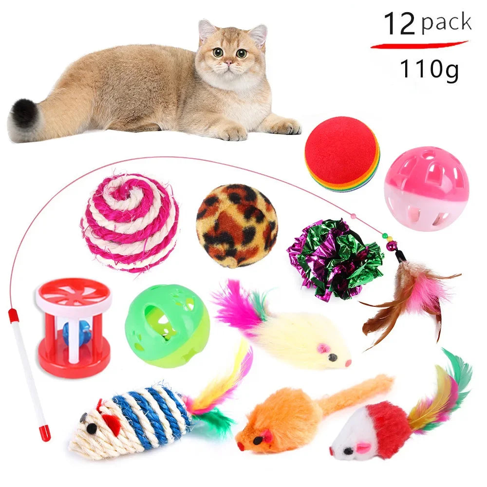 Jouets pour chat – balles, tunnel et souris