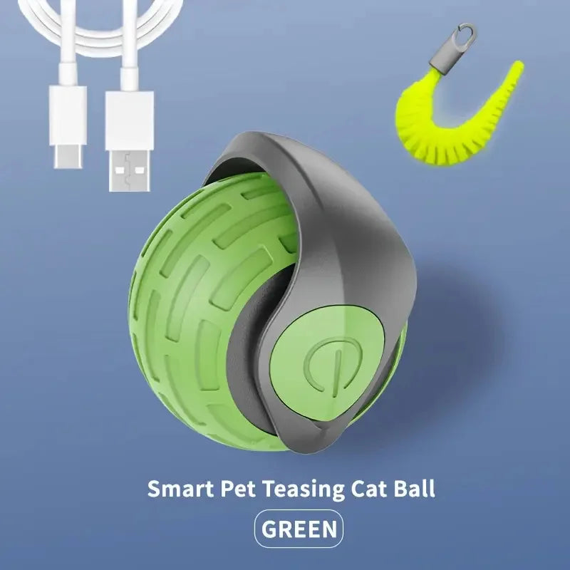 Balle interactive automatique pour chat – rechargeable USB