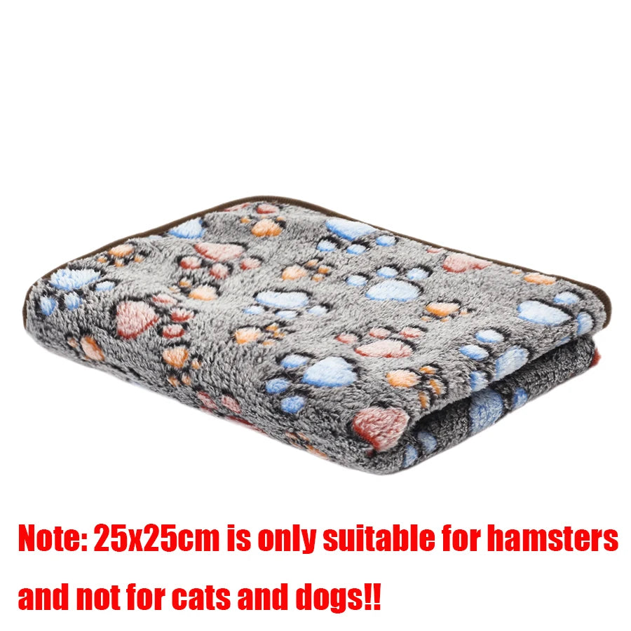 Plaid moelleux motif empreintes pour chien et chat