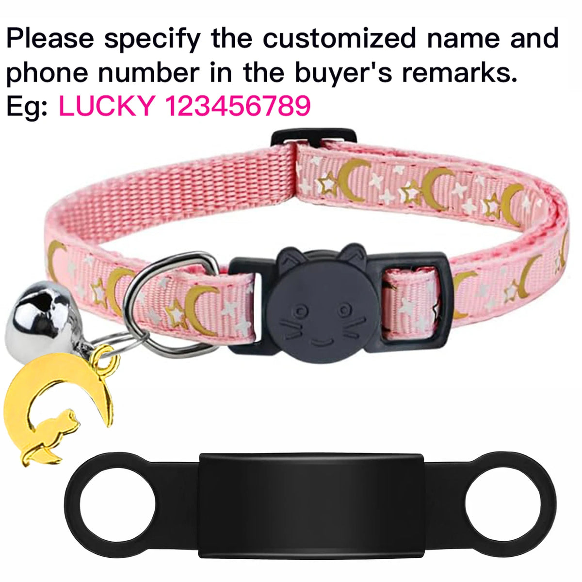 Collier lumineux personnalisé pour chat – plaque anti-fugue