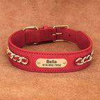 Collier en cuir personnalisé pour chien – plaque d'identification