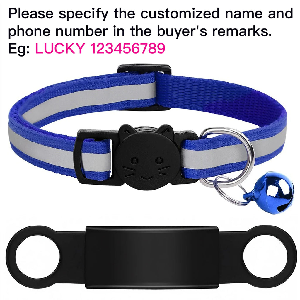 Collier réfléchissant personnalisé pour chat