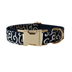 Collier et laisse personnalisés pour chien – nœud gravé