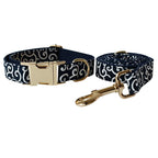 Collier et laisse personnalisés pour chien – nœud gravé