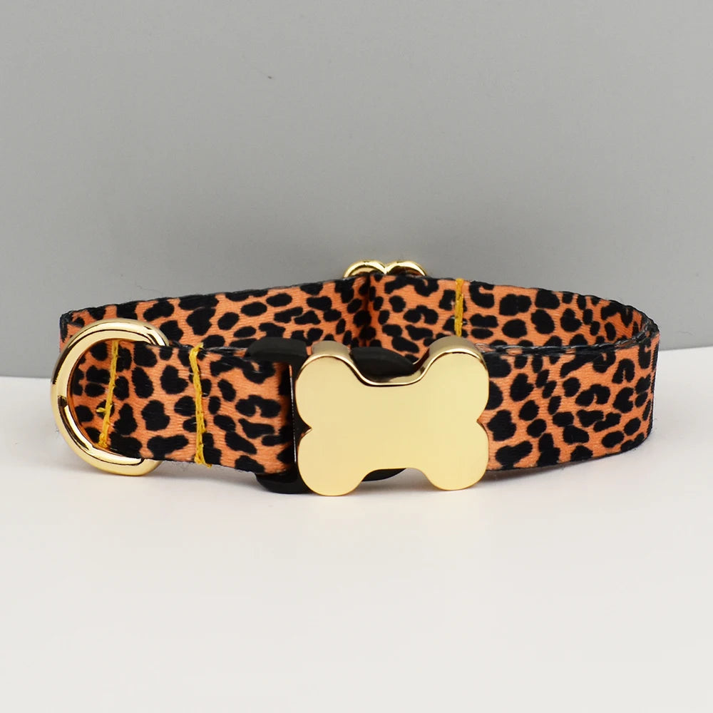 Collier et laisse assortis personnalisés – motif ethnique
