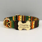 Collier et laisse assortis personnalisés – motif ethnique