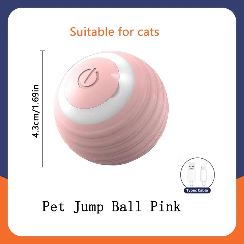 Balle interactive automatique pour chat – rechargeable USB