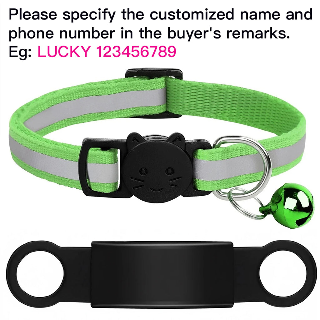 Collier réfléchissant personnalisé pour chat