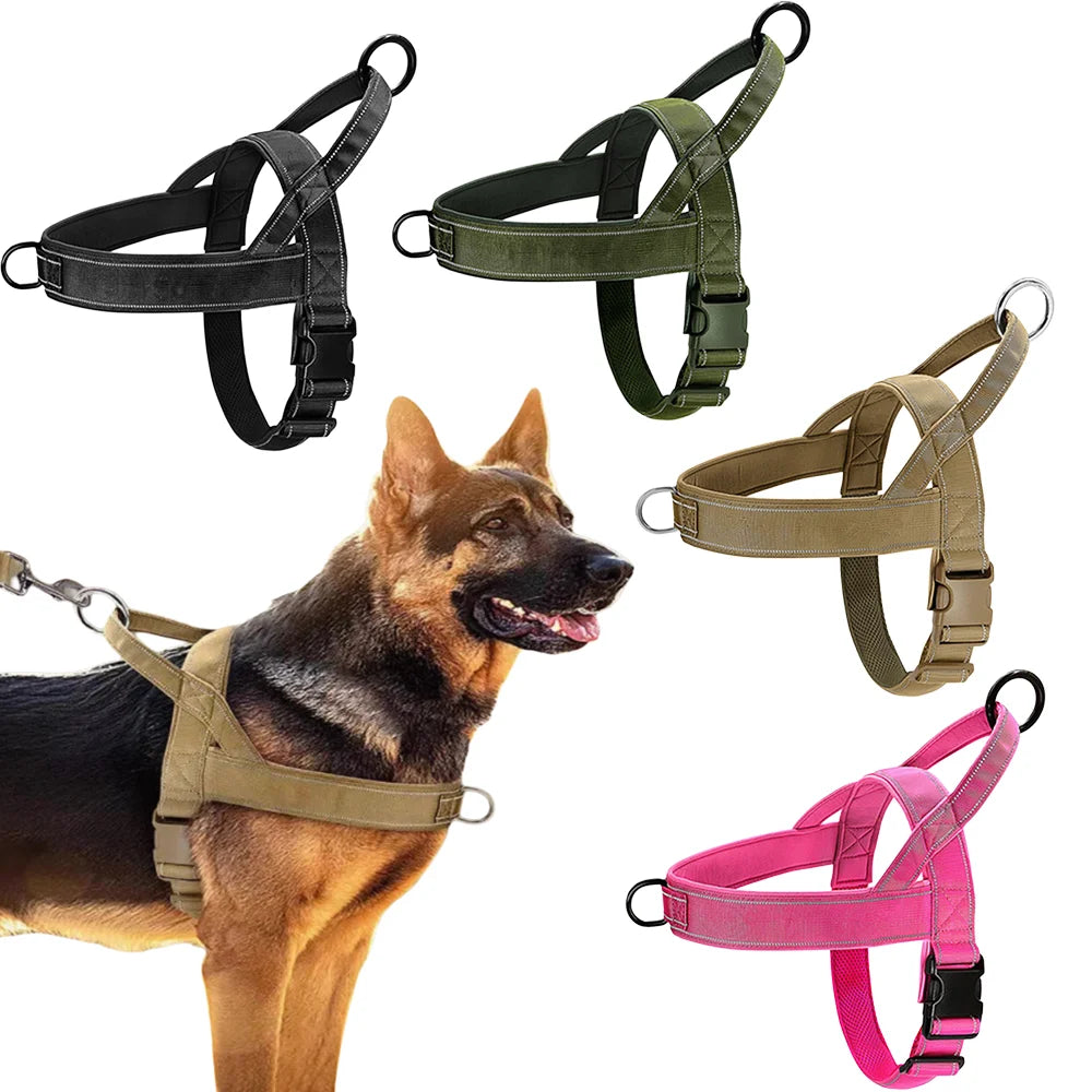 Harnais tactique anti-traction pour chien