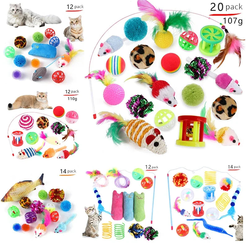 Jouets pour chat – balles, tunnel et souris