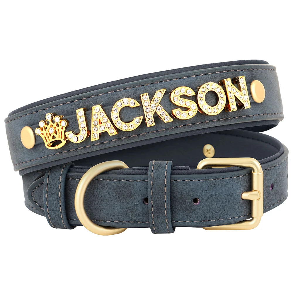 Collier en cuir personnalisé pour chien
