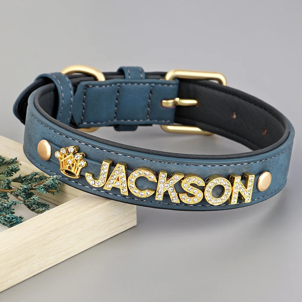 Collier en cuir personnalisé pour chien