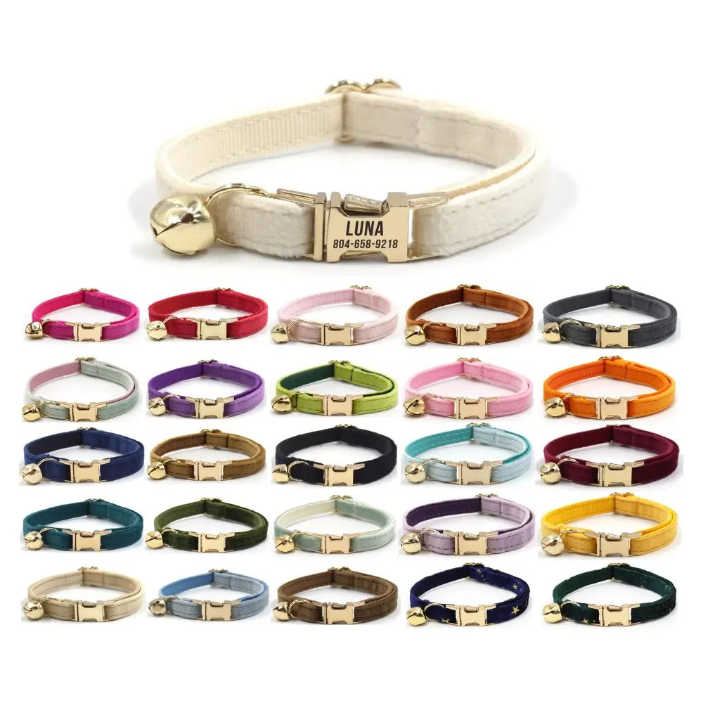 Collier personnalisé pour chat avec clochette