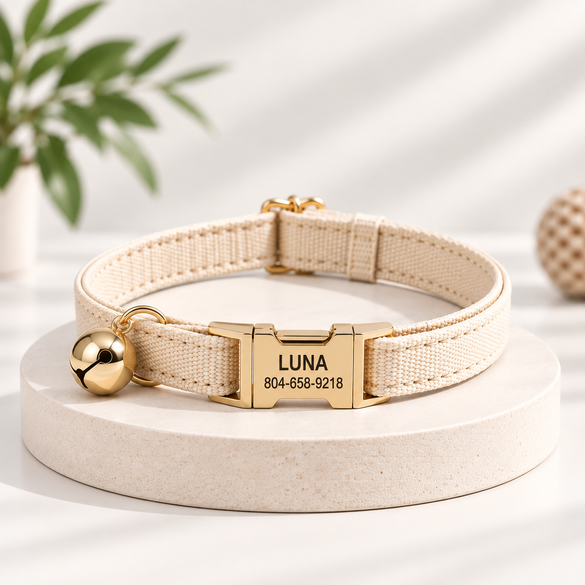 Collier personnalisé pour chat avec clochette