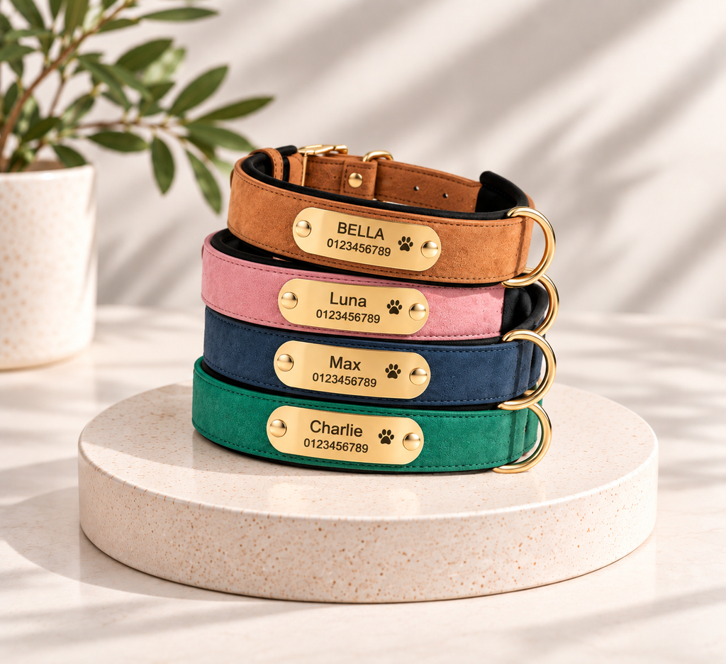 Collier personnalisé pour chien – prénom gravé anti-fugue